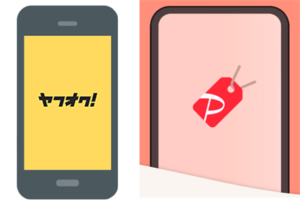 ヤフオクとPayPayフリマのロゴ